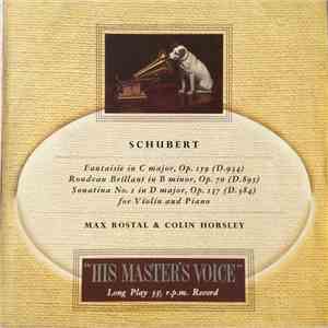 Max Rostal, Colin Horsley, Schubert - Fantaise In C Major, Op. 159 (D.934) / Rondeau Brillant In B Minor, Op. 70 (D. 895) / Sonatina No. 1 In D Major, Op. 137 (D. 384) download free