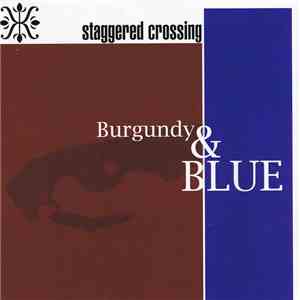 Staggered Crossing - Burgundy & Blue download free