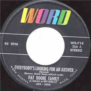 The Pat Boone Family - Everybody's Looking For An Answer download free